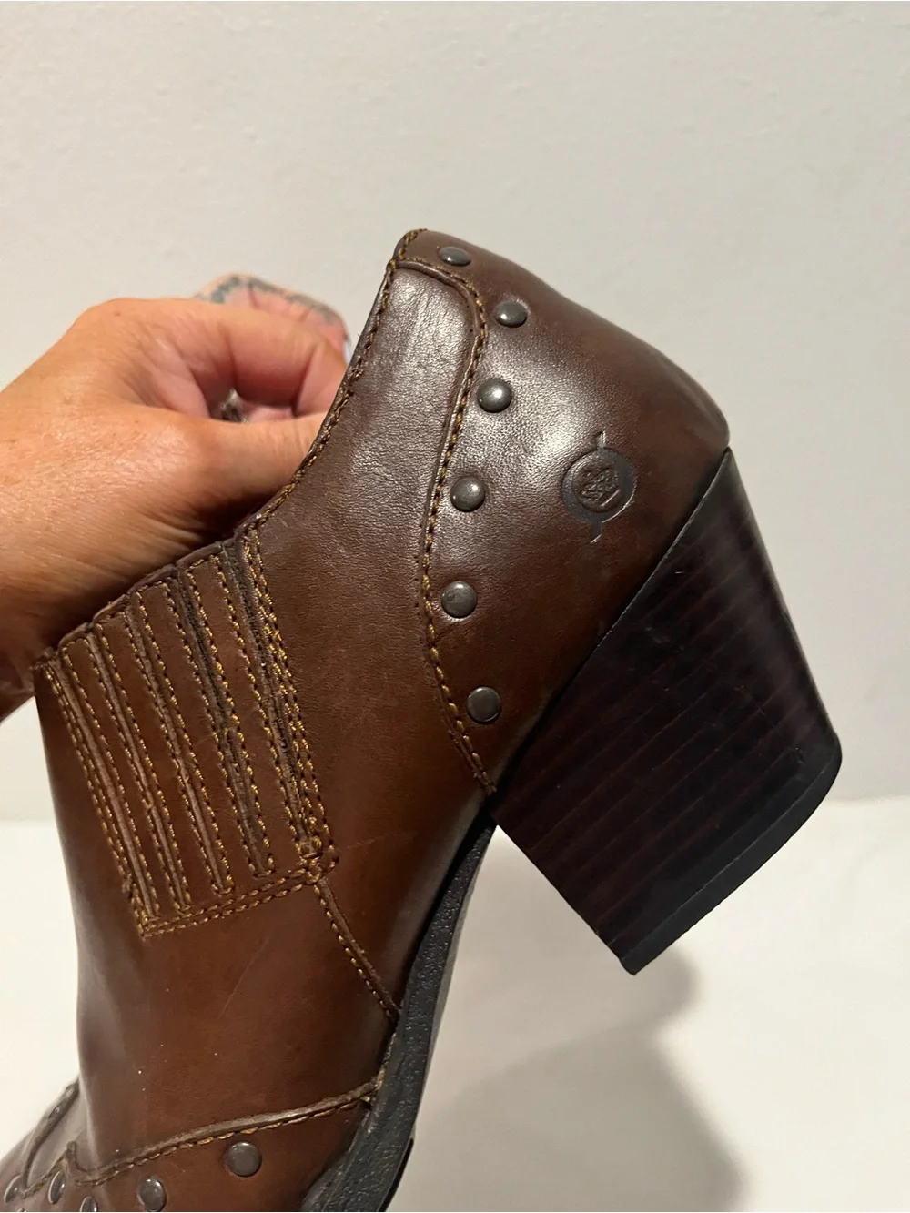 Born Brown Leather Ankle Boots